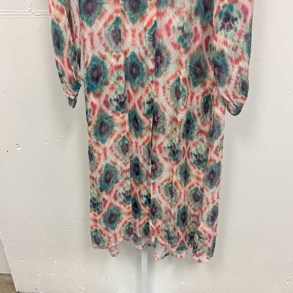 NWT Aldo Martins Cap Juluca A New Story Button Down Midi Dress Tunic LS Small - Picture 4 of 11